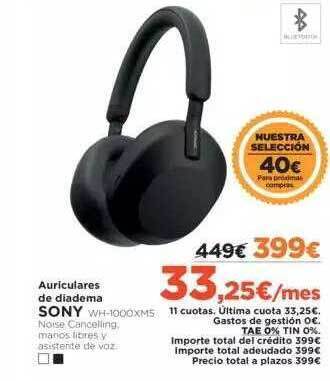 El Corte Inglés Auriculares de diadema sony oferta