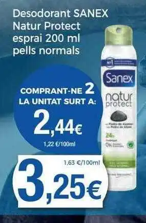 Supermercats Jespac Desodorant sanex natur protect esprai oferta