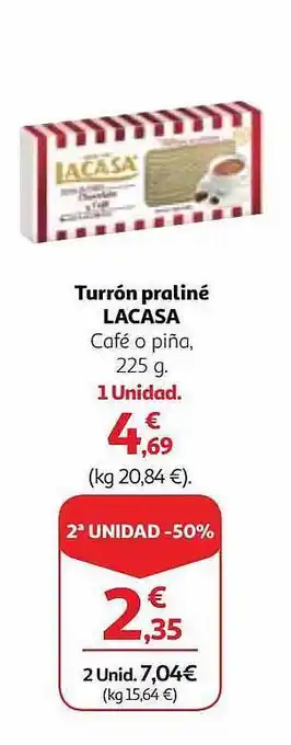 Alcampo Turrón praliné lacasa oferta