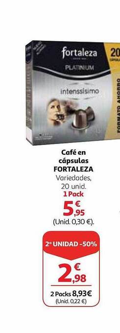 Alcampo Café en cápsulas fortaleza oferta