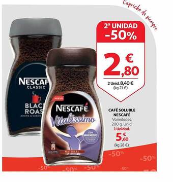 Alcampo Café soluble nescafé oferta