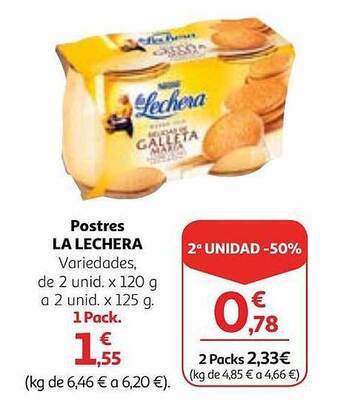 Alcampo Postres la lechera oferta