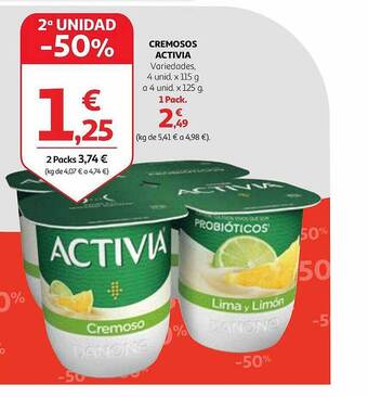 Alcampo Cremosos activia oferta
