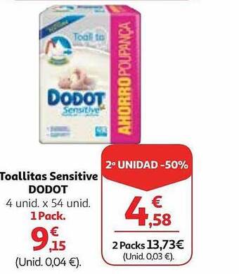 Alcampo Toallitas sensitive dodot oferta