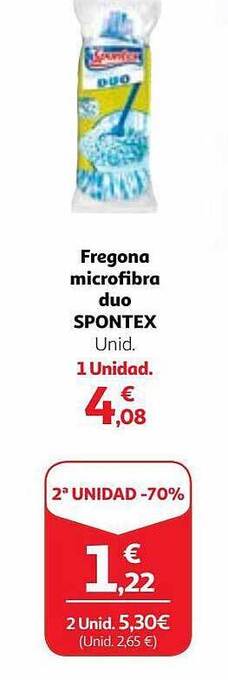 Alcampo Fregona microfibra duo spontex oferta