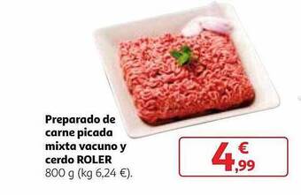 Alcampo Preparado de carne picada mixta vacuno y cerdo roler oferta
