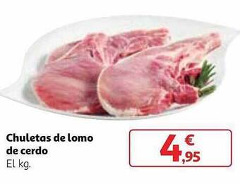 Alcampo Chuletas de lomo de cerdo oferta