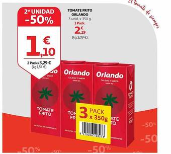 Alcampo Tomate frito orlando oferta
