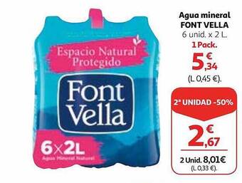 Alcampo Agua mineral font vella oferta
