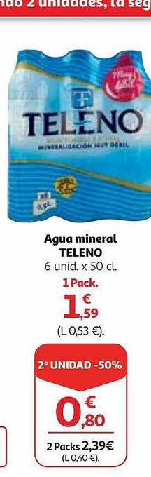 Alcampo Agua mineral teleno oferta