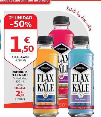 Alcampo Kombucha flax & kale oferta