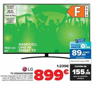 Carrefour Lg tv 65nano826qb oferta