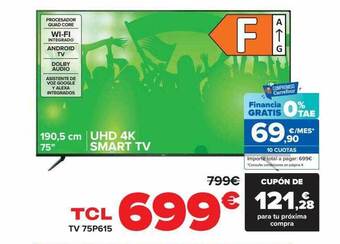 Carrefour Tcl tv 75p615 oferta