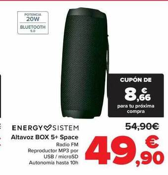 Carrefour Energy sistem altavoz box 5+ space oferta