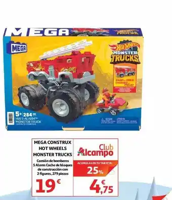 Alcampo Mega construx hot wheels monster trucks oferta