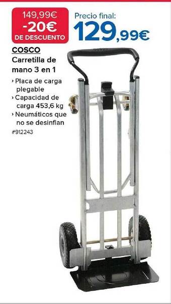 Costco Cosco carretilla de mano 3 en 1 oferta