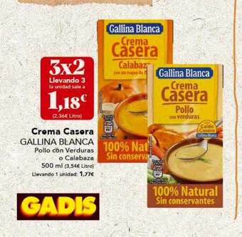Gadis Crema casera gallina blanca oferta