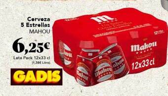 Gadis Cerveza 5 estrellas mahou oferta