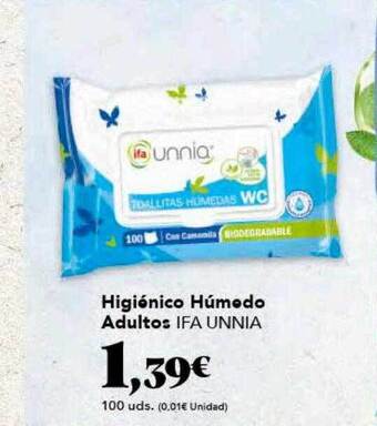 Gadis Higiénico húmedo adultos ifa unnia oferta