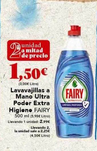 Gadis Lavavajillas a mano ultra poder extra higiene fairy oferta