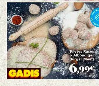 Gadis Filetes rusos o albóndigas burger meat oferta