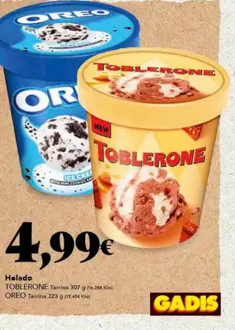 Gadis Helado toblerone tarrina oreo tarrina oferta
