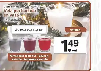 Lidl Livarno home vela perfumada en vaso oferta