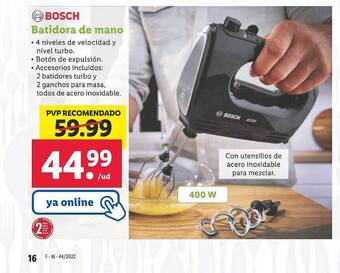 Lidl Bosch batidora de mano oferta