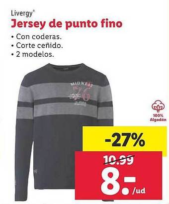 Lidl Livergy jersey de punto fino oferta