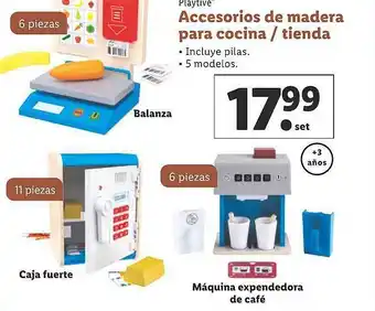 Lidl Playtive accesorios de madera para cocina tienda oferta