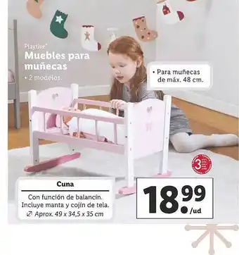 Lidl Playtive muebles para muñecas oferta