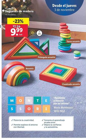 Lidl Playtive juguetes de madera oferta