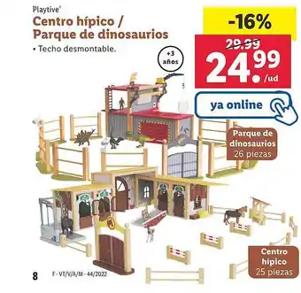 Lidl Playtive centro hípico parque de dinosaurios oferta