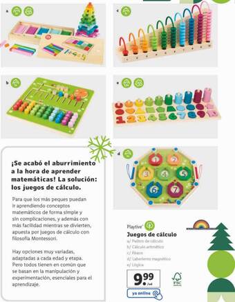 Lidl Playtive juegos de cálculo oferta
