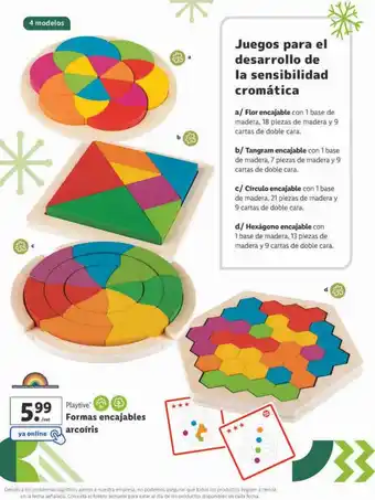 Lidl Playtive formas encajables arcoiris oferta