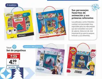 Lidl Totum set de pegatinas oferta