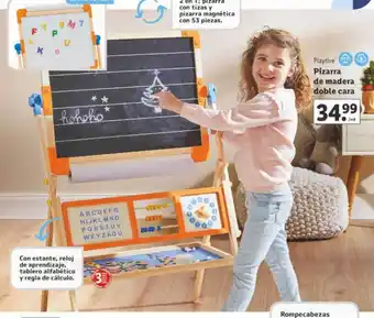 Lidl Playtive pizarra de madera doble cara oferta