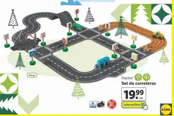 Lidl Playtive set de carreteras oferta