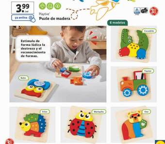 Lidl Playtive puzle de madera oferta