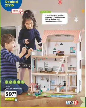 Lidl Playtive casa de muñecas oferta