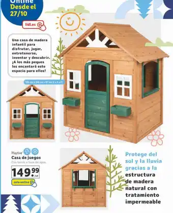 Lidl Playtive casa de juegos oferta
