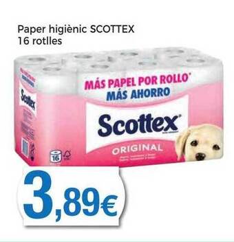 Keisy Paper higiènic scottex 16 rotlles oferta