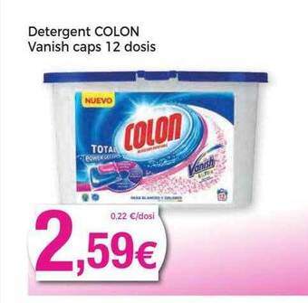 Keisy Detergent colon vanish caps 12 dosis oferta