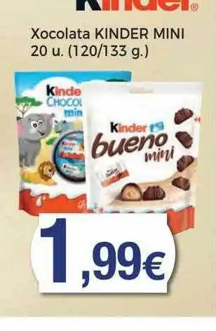 Keisy Xocolata kinder mini 20 oferta
