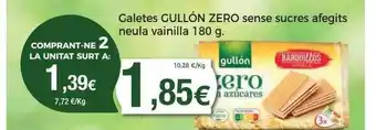 Keisy Galetes gullón zero sense sucres afegits neula vainilla oferta