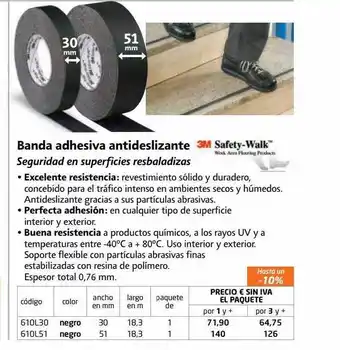 Rajapack Banda adhesiva antideslizante safety-walk oferta