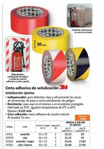 Rajapack Cinta adhesiva de señalización 3m oferta