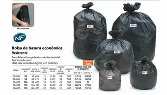 Rajapack Bolsa de basura económica oferta