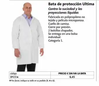 Rajapack Bata de protección ultima oferta