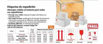 Etiqueta de expedición